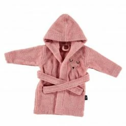 Alvi Bademantel Organic Cotton - Faces - Rosa - Gr. 74/80