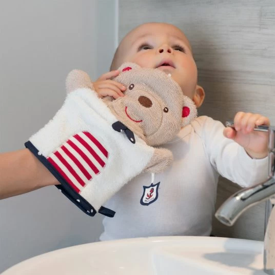 Baby Fehn Waschhandschuh Teddy - Ocean Club 2 Baby Fehn Waschhandschuh Teddy - Ocean Club – Bild 2