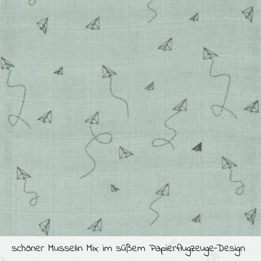 Bébé-jou Waschhandschuh 3er Pack Musselin - Paper Planes 2 Bébé-jou Waschhandschuh 3er Pack Musselin - Paper Planes – Bild 2