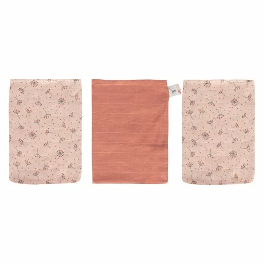 Bébé-jou Waschhandschuh 3er Pack Musselin - Wish Pink 1 Bébé-jou Waschhandschuh 3er Pack Musselin - Wish Pink