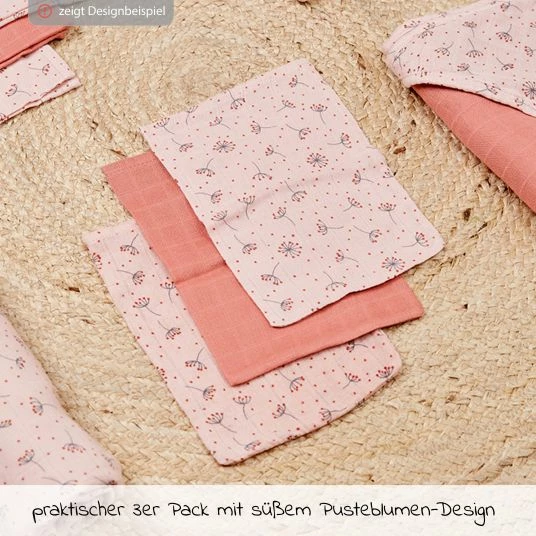 Bébé-jou Waschhandschuh 3er Pack Musselin - Wish Pink 2 Bébé-jou Waschhandschuh 3er Pack Musselin - Wish Pink – Bild 2