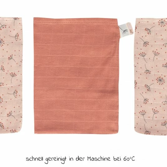 Bébé-jou Waschhandschuh 3er Pack Musselin - Wish Pink 4 Bébé-jou Waschhandschuh 3er Pack Musselin - Wish Pink – Bild 4