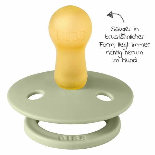 Bibs 6-tlg. Schnuller-Set - 4 Latex-Schnuller Colour 0-6 M + 2 Silikon-Schnullerketten - Cloud Sage Ivory 3 Bibs 6-tlg. Schnuller-Set - 4 Latex-Schnuller Colour 0-6 M + 2 Silikon-Schnullerketten - Cloud Sage Ivory – Bild 3