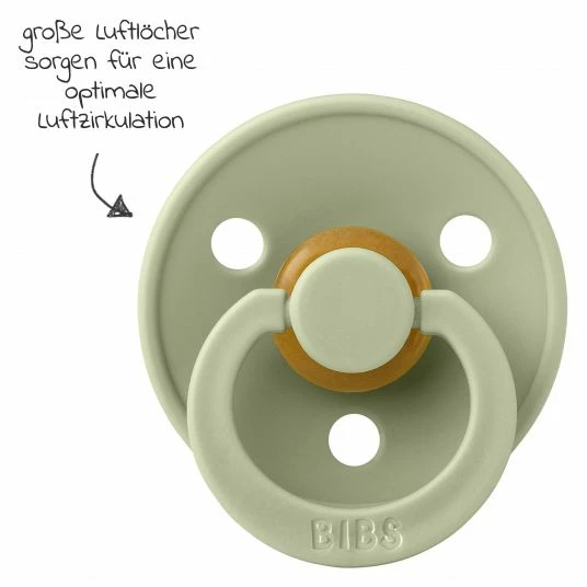 Bibs 6-tlg. Schnuller-Set - 4 Latex-Schnuller Colour 0-6 M + 2 Silikon-Schnullerketten - Cloud Sage Ivory 6 Bibs 6-tlg. Schnuller-Set - 4 Latex-Schnuller Colour 0-6 M + 2 Silikon-Schnullerketten - Cloud Sage Ivory – Bild 6