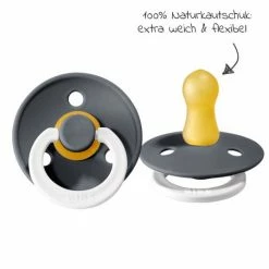 Bibs Leucht-Schnuller - Colour 2er Pack - Night - Iron / Baby Blue - Gr. 0-6 M -Baden & Waschen Verkäufe bibs leucht schnuller colour 2er pack night iron baby blue gr 0 6 m 110266 d4