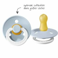 Bibs Leucht-Schnuller - Colour 2er Pack - Night - Iron / Baby Blue - Gr. 0-6 M -Baden & Waschen Verkäufe bibs leucht schnuller colour 2er pack night iron baby blue gr 0 6 m 110266 d5