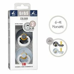 Bibs Leucht-Schnuller - Colour 2er Pack - Night - Iron / Baby Blue - Gr. 6-18 M -Baden & Waschen Verkäufe bibs leucht schnuller colour 2er pack night iron baby blue gr 6 18 m 120266 d6