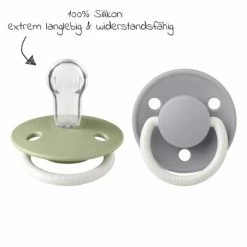 Bibs Leucht-Schnuller - De Lux 2er Pack - Night - Silikon - Sage / Cloud - Gr. 0-36 M -Baden & Waschen Verkäufe bibs leucht schnuller de lux 2er pack night silikon sage cloud gr 0 36 m 150217 d4