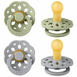 Bibs Schnuller 2er Pack Boheme - Naturkautschuk 6-18 M - Sage / Cloud