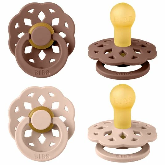 Bibs Schnuller 2er Pack Boheme - Naturkautschuk 6-18 M - Woodchuck / Blush 1 Bibs Schnuller 2er Pack Boheme - Naturkautschuk 6-18 M - Woodchuck / Blush