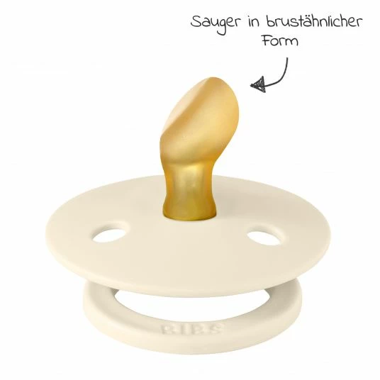Bibs Schnuller 2er Pack Colour Anatomischer Sauger aus Naturkautschuk 0-6 M - Ivory / Blush 2 Bibs Schnuller 2er Pack Colour Anatomischer Sauger aus Naturkautschuk 0-6 M - Ivory / Blush – Bild 2