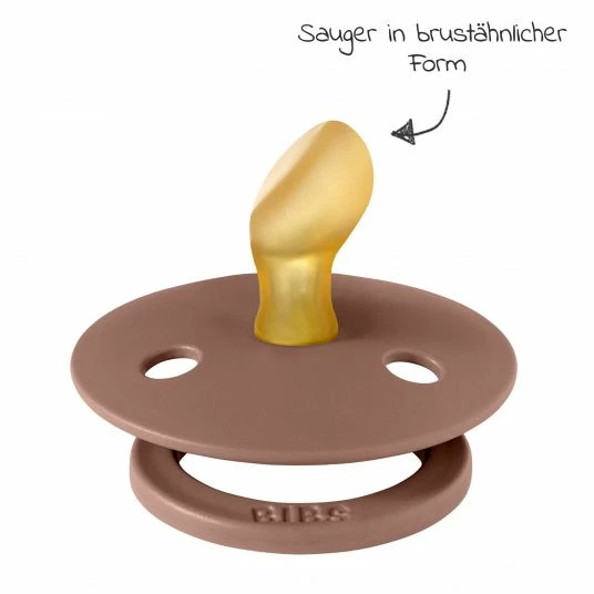 Bibs Schnuller 2er Pack Colour Anatomischer Sauger aus Naturkautschuk 0-6 M - Woodchuck / Blush 2 Bibs Schnuller 2er Pack Colour Anatomischer Sauger aus Naturkautschuk 0-6 M - Woodchuck / Blush – Bild 2