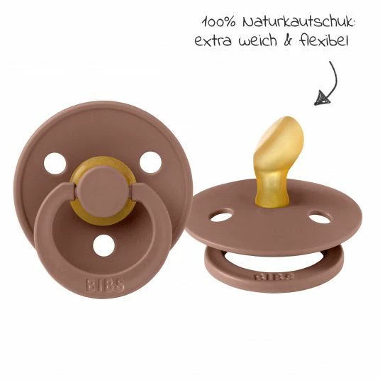 Bibs Schnuller 2er Pack Colour Anatomischer Sauger aus Naturkautschuk 0-6 M - Woodchuck / Blush 4 Bibs Schnuller 2er Pack Colour Anatomischer Sauger aus Naturkautschuk 0-6 M - Woodchuck / Blush – Bild 4