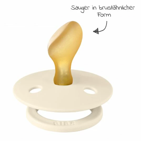 Bibs Schnuller 2er Pack Colour Anatomischer Sauger aus Naturkautschuk 6-18 M - Ivory / Blush 2 Bibs Schnuller 2er Pack Colour Anatomischer Sauger aus Naturkautschuk 6-18 M - Ivory / Blush – Bild 2