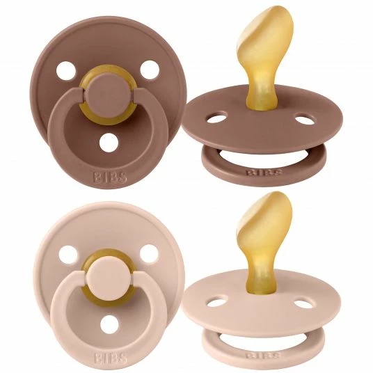Bibs Schnuller 2er Pack Colour Anatomischer Sauger aus Naturkautschuk 6-18 M - Woodchuck / Blush 1 Bibs Schnuller 2er Pack Colour Anatomischer Sauger aus Naturkautschuk 6-18 M - Woodchuck / Blush