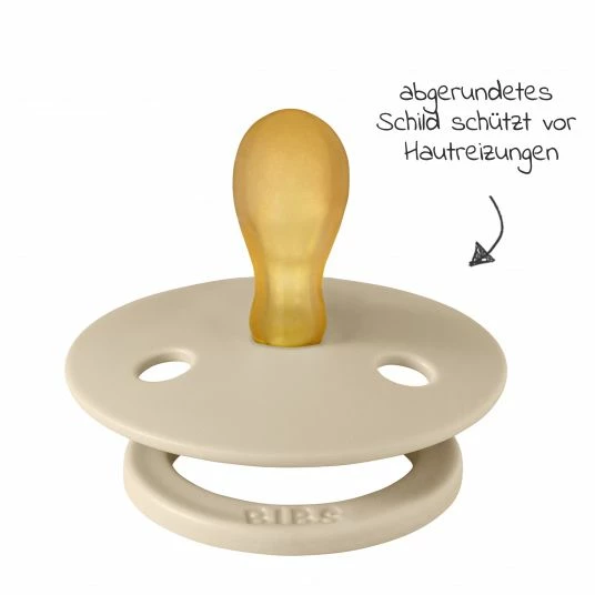 Bibs Schnuller 2er Pack Colour Symmetrischer Sauger aus Naturkautschuk 0-6 M - Cloud / Vanilla 3 Bibs Schnuller 2er Pack Colour Symmetrischer Sauger aus Naturkautschuk 0-6 M - Cloud / Vanilla – Bild 3