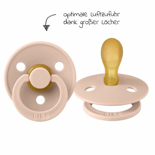 Bibs Schnuller 2er Pack Colour Symmetrischer Sauger aus Naturkautschuk 6-18 M - Ivory / Blush 5 Bibs Schnuller 2er Pack Colour Symmetrischer Sauger aus Naturkautschuk 6-18 M - Ivory / Blush – Bild 5