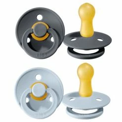 Bibs Schnuller - Colour 2er Pack - Baby Blue / Iron - Gr. 6-18 M