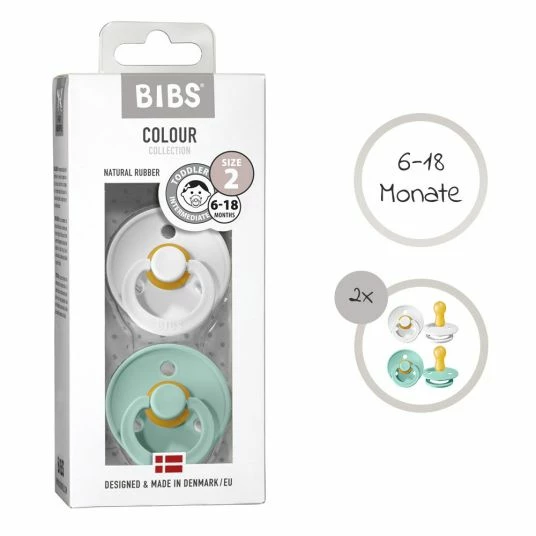Bibs Schnuller - Colour 2er Pack - White / Mint - Gr. 6-18 M 6 Bibs Schnuller - Colour 2er Pack - White / Mint - Gr. 6-18 M – Bild 6