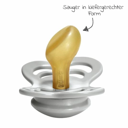 Bibs Schnuller - Couture 2er Pack - Naturkautschuk - Cloud / Steel - Gr. 6-36 M 2 Bibs Schnuller - Couture 2er Pack - Naturkautschuk - Cloud / Steel - Gr. 6-36 M – Bild 2