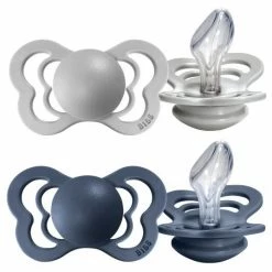 Bibs Schnuller - Couture 2er Pack - Silikon - Cloud / Steel - Gr. 6-36 M