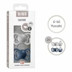 Bibs Schnuller - Couture 2er Pack - Silikon - Cloud / Steel - Gr. 6-36 M -Baden & Waschen Verkäufe bibs schnuller couture 2er pack silikon cloud steel gr 6 36 m 1710305 d5
