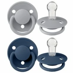 Bibs Schnuller - De Lux 2er Pack - Silikon - Cloud / Steel Blue - Gr. 0-36 M