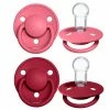 Bibs Schnuller - De Lux 2er Pack - Silikon - Coral / Ruby - Gr. 0-36 M