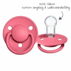 Bibs Schnuller - De Lux 2er Pack - Silikon - Coral / Ruby - Gr. 0-36 M -Baden & Waschen Verkäufe bibs schnuller de lux 2er pack silikon coral ruby gr 0 36 m 150221 d3