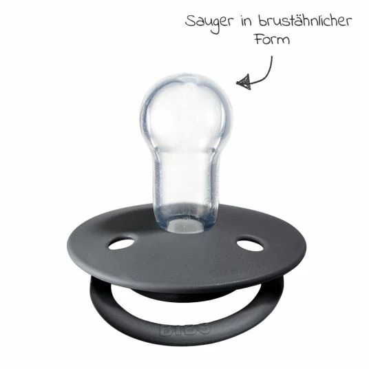 Bibs Schnuller - De Lux 2er Pack - Silikon - Iron / Baby Blue - Gr. 0-36 M 2 Bibs Schnuller - De Lux 2er Pack - Silikon - Iron / Baby Blue - Gr. 0-36 M – Bild 2