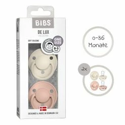 Bibs Schnuller - De Lux 2er Pack - Silikon - Ivory / Blush - Gr. 0-36 M -Baden & Waschen Verkäufe bibs schnuller de lux 2er pack silikon ivory blush gr 0 36 m 150215 d5