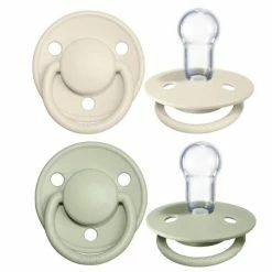 Bibs Schnuller - De Lux 2er Pack - Silikon - Ivory / Sage - Gr. 0-36 M