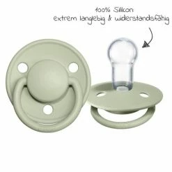 Bibs Schnuller - De Lux 2er Pack - Silikon - Ivory / Sage - Gr. 0-36 M -Baden & Waschen Verkäufe bibs schnuller de lux 2er pack silikon ivory sage gr 0 36 m 150223 d3