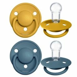 Bibs Schnuller - De Lux 2er Pack - Silikon - Mustard / Petrol - Gr. 0-36 M