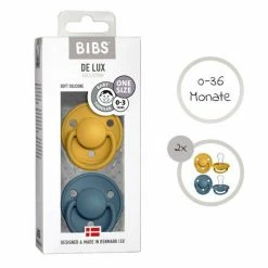 Bibs Schnuller - De Lux 2er Pack - Silikon - Mustard / Petrol - Gr. 0-36 M -Baden & Waschen Verkäufe bibs schnuller de lux 2er pack silikon mustard petrol gr 0 36 m 150213 d5
