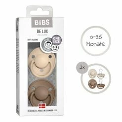 Bibs Schnuller - De Lux 2er Pack - Silikon - Vanilla / Dark Oak - Gr. 0-36 M -Baden & Waschen Verkäufe bibs schnuller de lux 2er pack silikon vanilla dark oak gr 0 36 m 150210 d5