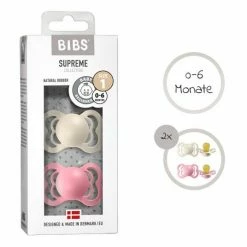 Bibs Schnuller - Supreme 2er Pack - Naturkautschuk - Ivory / Baby Pink - Gr. 0-6 M -Baden & Waschen Verkäufe bibs schnuller supreme 2er pack naturkautschuk ivory baby pink gr 0 6 m 170340 d5