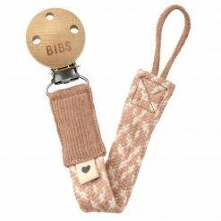 Bibs Schnullerband Pacifier Braid - Blush / Ivory