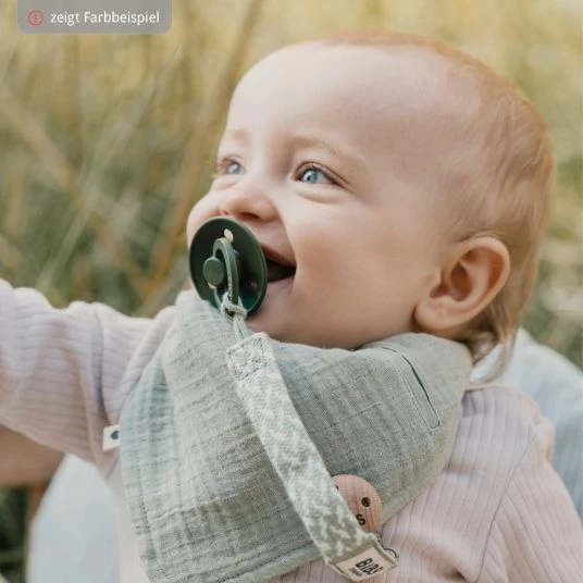 Bibs Schnullerband Pacifier Braid - Petrol / Baby Blue 2 Bibs Schnullerband Pacifier Braid - Petrol / Baby Blue – Bild 2