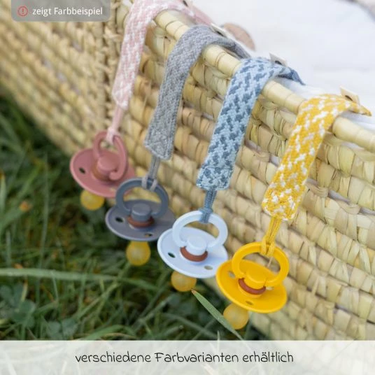 Bibs Schnullerband Pacifier Braid - Petrol / Baby Blue 5 Bibs Schnullerband Pacifier Braid - Petrol / Baby Blue – Bild 5