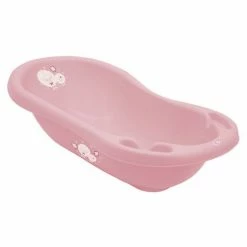Bieco Baby-Badewanne 100 cm - Schäfchen - Altrosa