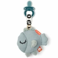 Done by Deer Mini-Kuscheltier mit Schnullerhalter - Puffee - Blau