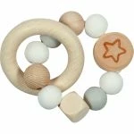 Goki Schnullerkette mit Silikonperlen - Sternchen - Grau 4 Goki Schnullerkette mit Silikonperlen - Sternchen - Grau – Bild 4