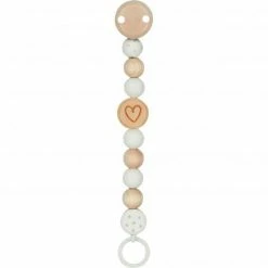 Goki Schnullerkette - Herzchen - Weiß