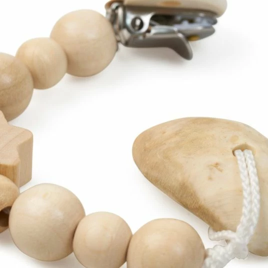 Grünspecht Veilchenwurzel mit Holz-Schnullerkette 2 Grünspecht Veilchenwurzel mit Holz-Schnullerkette – Bild 2