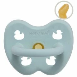 HEVEA Schnuller aus Naturkautschuk - kiefergerecht - Ente - Baby Blue - Gr. 0-3 M