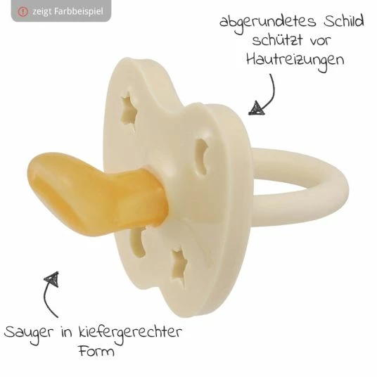 HEVEA Schnuller aus Naturkautschuk - kiefergerecht - Ente - Mellow Mint - Gr. 0-3 M 3 HEVEA Schnuller aus Naturkautschuk - kiefergerecht - Ente - Mellow Mint - Gr. 0-3 M – Bild 3