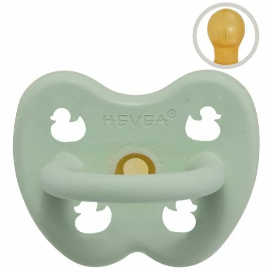 HEVEA Schnuller aus Naturkautschuk - rund - Ente - Mellow Mint - Gr. 0-3 M 1 HEVEA Schnuller aus Naturkautschuk - rund - Ente - Mellow Mint - Gr. 0-3 M