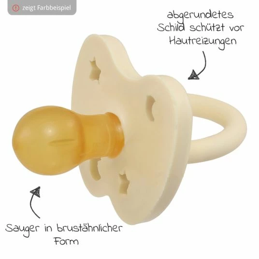 HEVEA Schnuller aus Naturkautschuk - rund - Ente - Mellow Mint - Gr. 0-3 M 3 HEVEA Schnuller aus Naturkautschuk - rund - Ente - Mellow Mint - Gr. 0-3 M – Bild 3