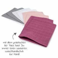Makian 9-tlg. Bade-Set Mull Kapuzenbadetuch + 8 Waschhandschuhe - Orchidee / Puder -Baden & Waschen Verkäufe makian 9 tlg bade set mull kapuzenbadetuch 8 waschhandschuhe orchidee puder set 485 d5